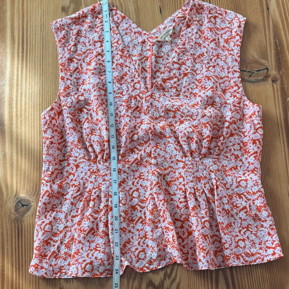 Rebecca Taylor Silk Provence Floral Block Print V-Neck Top - Picture 11 of 11